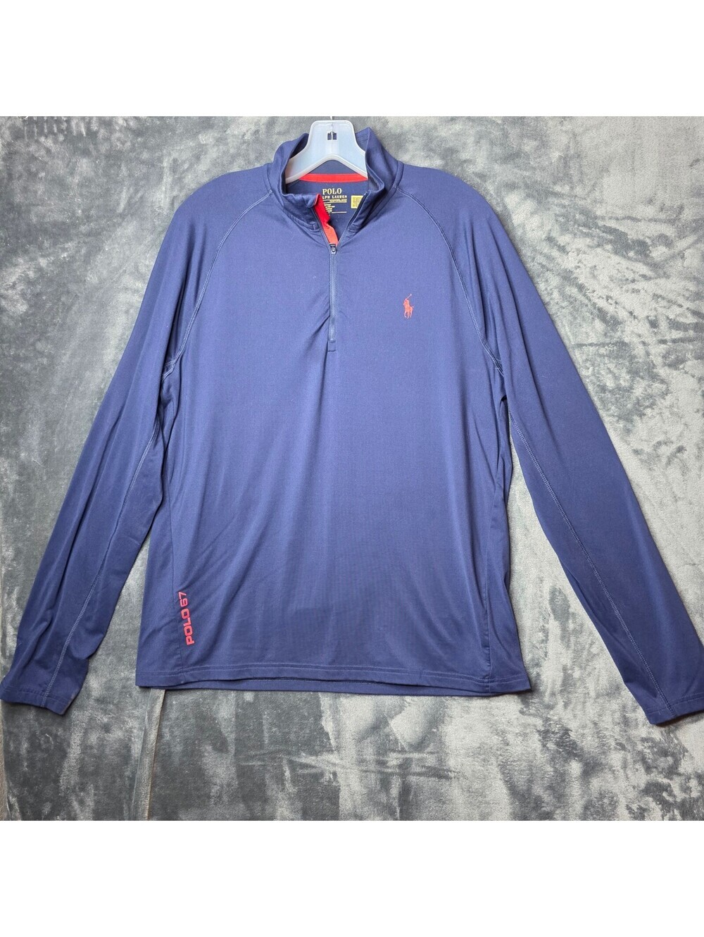 Polo Ralph Lauren Performance Jersey Quarter-zip Pullover Mens Sz Medium